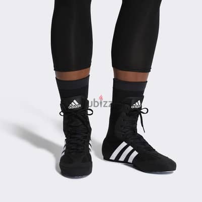 ADIDAS BOXING BOOTS - BLACK WHITE