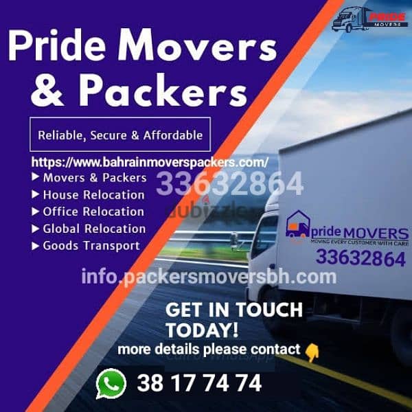 38177474 WhatsApp mobile pride movers Packers company in Bahrain 0