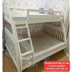 Wooden bunk bed and other items for sale with Delivery