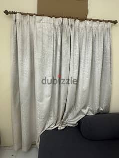 4 pcs Long length curtain with pipe and hooks for sale