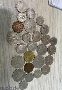 Old coins mix American & British and Other