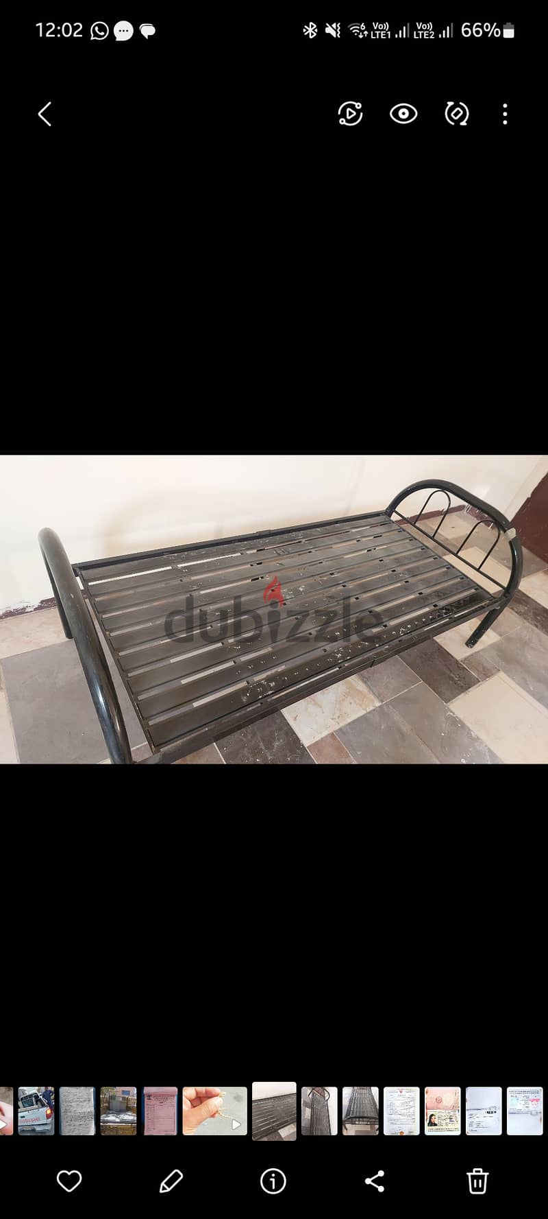 Single bed strong metal for labours 2