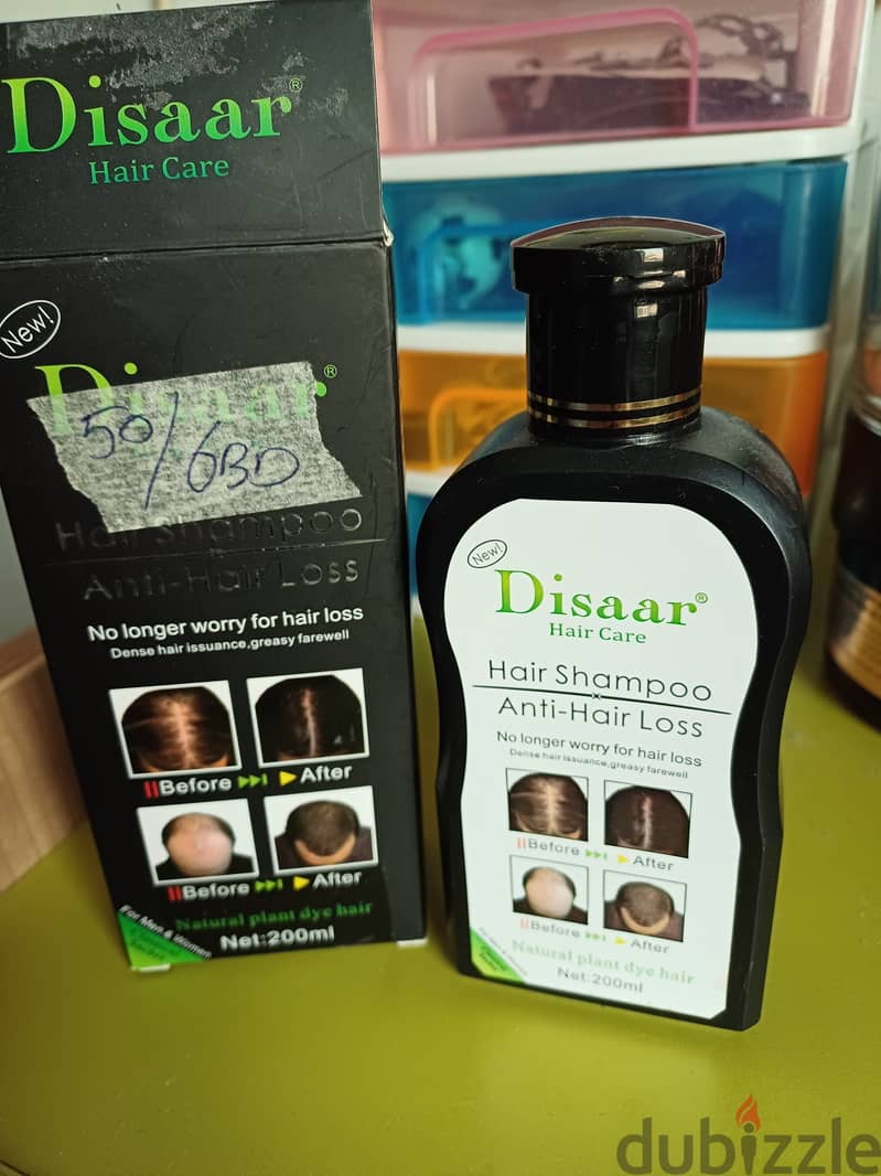 Disaar hair shampoo/anti hair loss. 3bd  and Hairdye shampoo 2bd 2