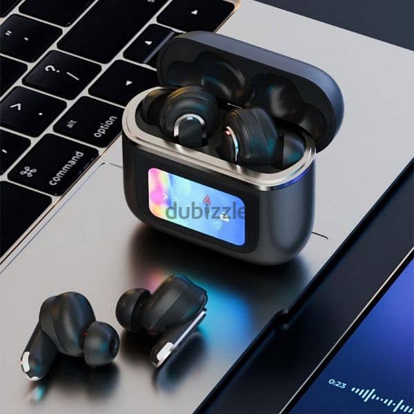 Wireless Earbuds with LCD Charging Case ANC Earphones Touch Screen 4