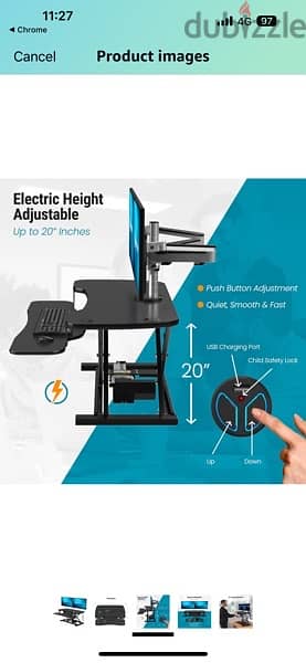 monitor elecrtic stand VERSA DESK 2