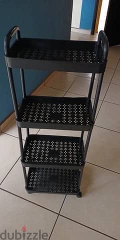 4 Tier Storage Rack Trolley Organizer