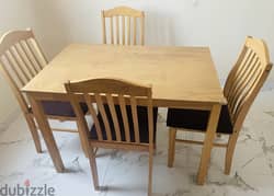 4 seater dining table with chairs 0