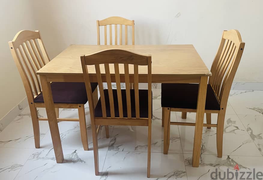 4 seater dining table with chairs 1