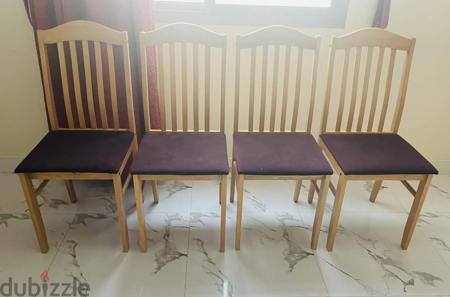 4 seater dining table with chairs 2