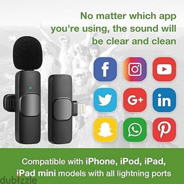 K9 Wireless Microphone Excellent Quality for Apple  And Android 2