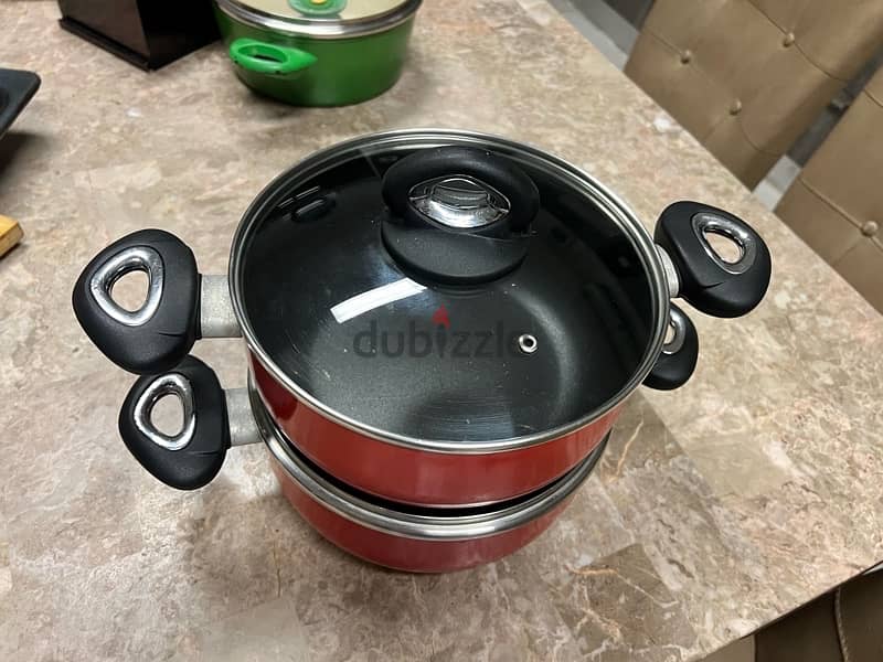 Chefline size 22&24 non stick stackable Pots 2