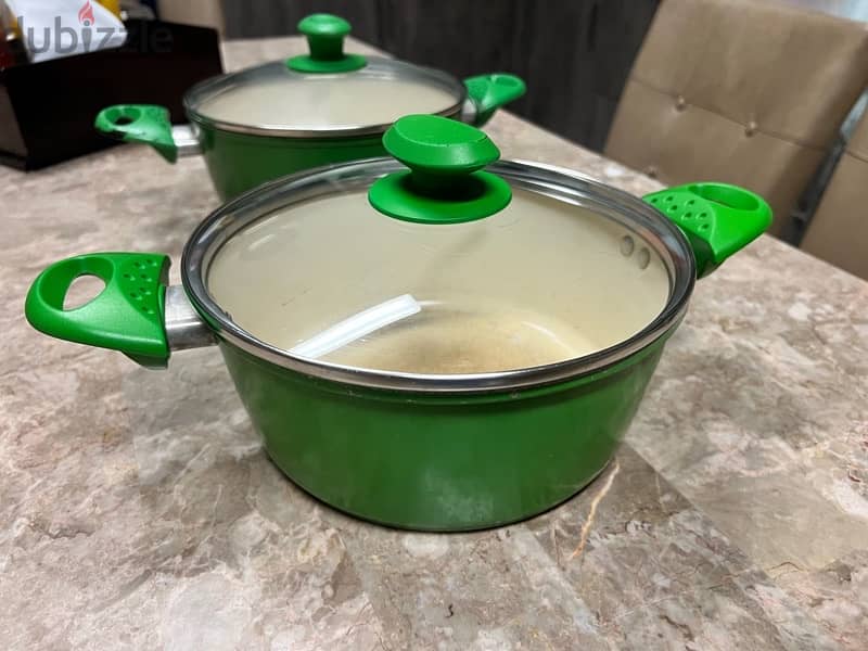 Chefline size 22&24 non stick stackable Pots 5