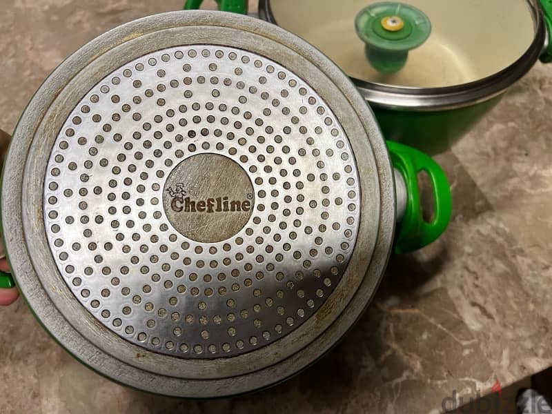 Chefline size 22&24 non stick stackable Pots 7