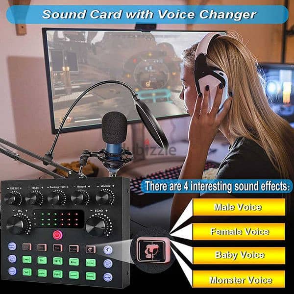 Professional V8s Audio Sound  & Mixers Set Live Podcast Studio 4