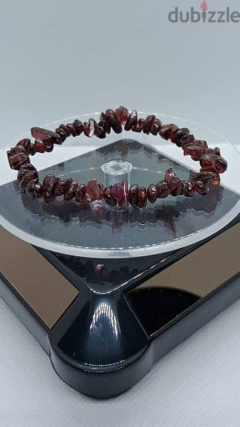 Garnet Gemstones crystals bracelet 0