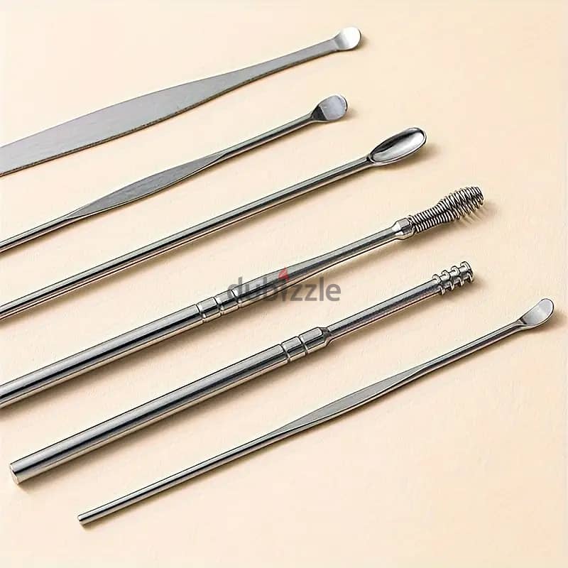 6pcs Earwax Removal Tool Set - Stainless Steel Double-Ended Ear Picks 2