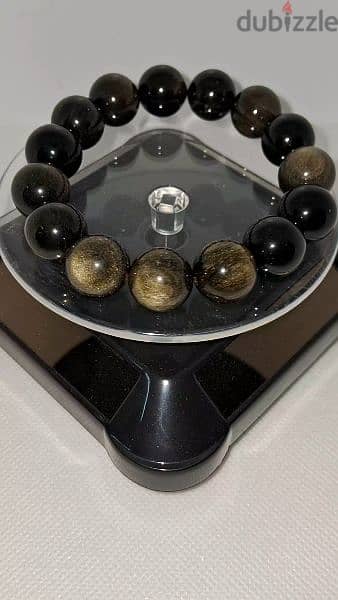 Golden Obsidian Gemstones crystals