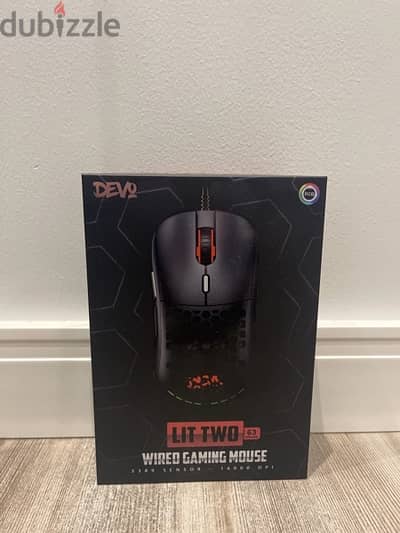 Devo Lit-Two balck wired gaming mouse