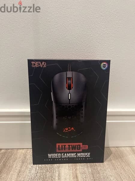 Devo Lit-Two balck wired gaming mouse 0