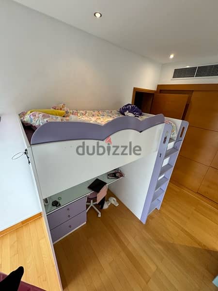 2 kids loft Beds, Desks and Mattresses 3