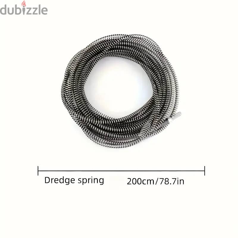 1/2pcs 5m Electric Dredger Accessories, Pipeline Dredger Spring Sewer 6