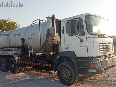 A sewage tanker is available to remove water for just 10 dinars