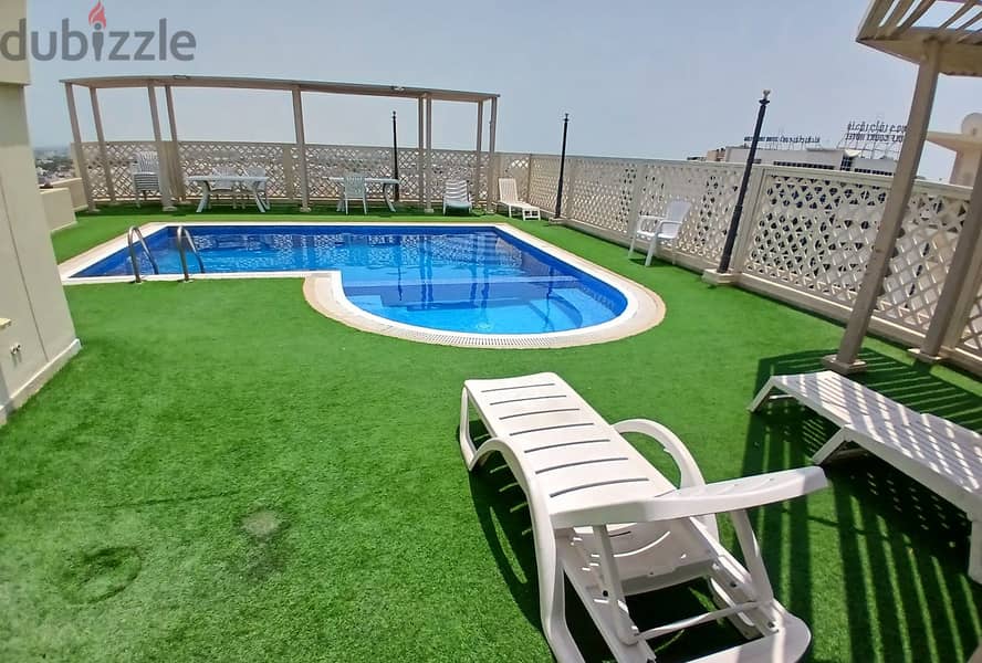 Stunning 3+ BR Semi-Furnished Apartment in Seef with Pool and Gym 1