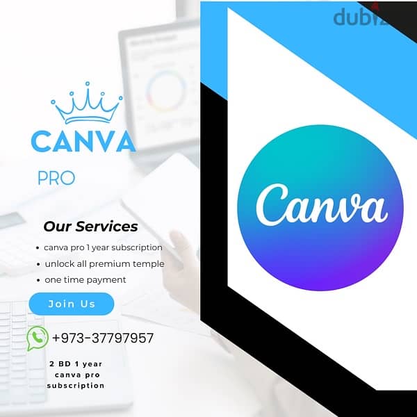 Canva Pro for 2 years subscription Available Only 2BD 0