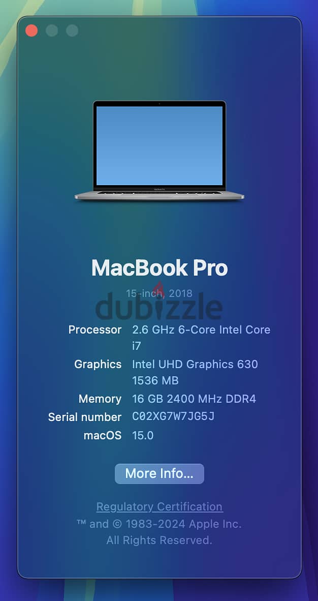 Apple Macbook Pro 15" 2018 4