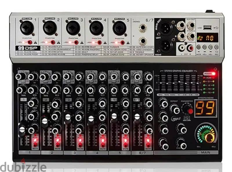 AUDIO MIXER 7 CHANNEL 0