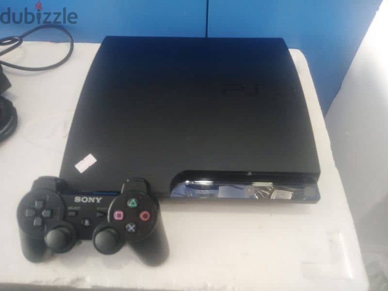 PS3 Slim with 1 wireless controller for Sale Urgent 1