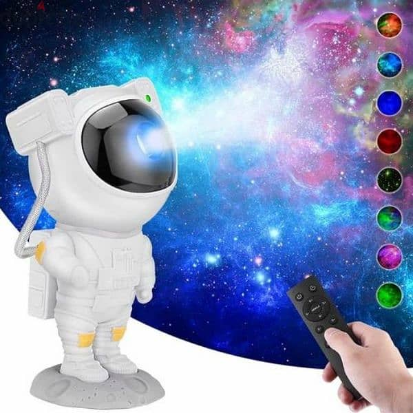 Cool White Astronaut Galaxy Light Projector 1