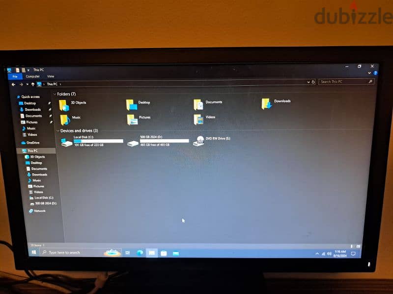 dell i5-4460 8GB RAM 240 SSD + 500 HDD + dell e1916h monitor 5