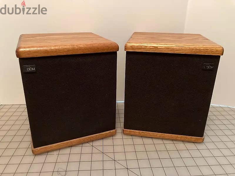 Vintage DCM Half Time Bookshelf Speaker Pair made in Ann Arbor 0