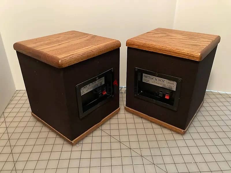 Vintage DCM Half Time Bookshelf Speaker Pair made in Ann Arbor 1