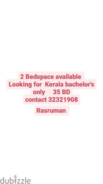 2  Bedspace available