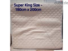 Premium quality King Size Hard Mattress with mattress topper.