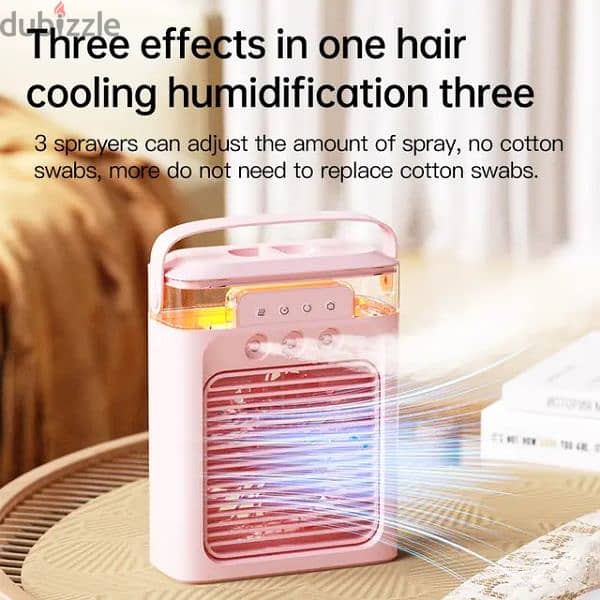 3 in 1 Mini Air Cooler USB Connection Portable Fan Humidifier  Cooler 3