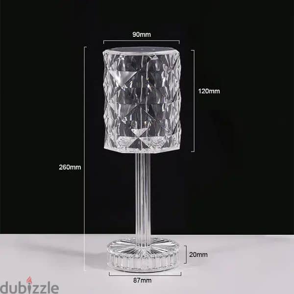 LED Crystal Table Lamp Touch Remote Control  Night Lamp Romantic 5