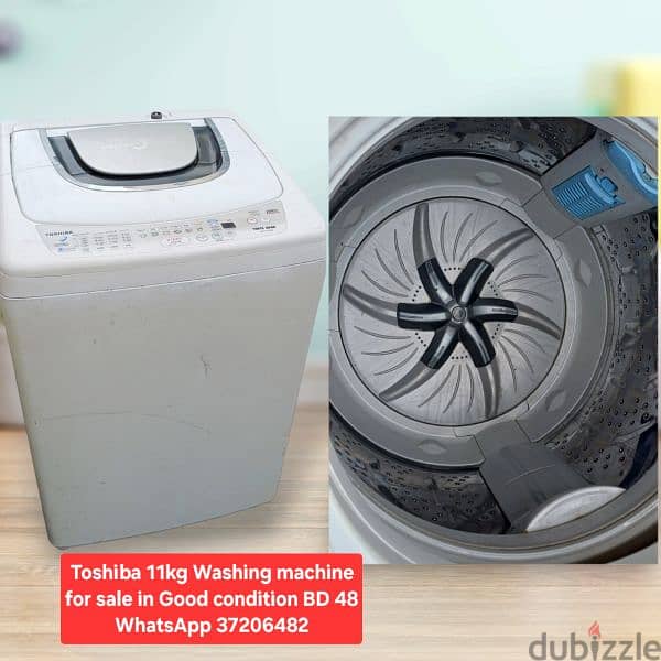 Toshiba washing machine and other items for sale with Delivery 18