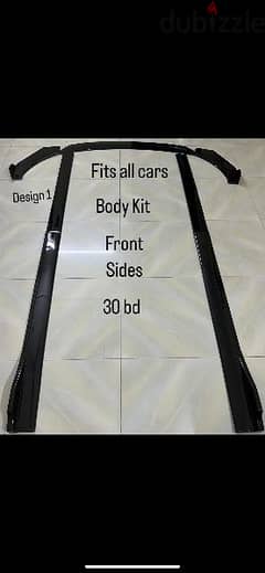 body kit front and sides skirts 30 bd new fits any cars