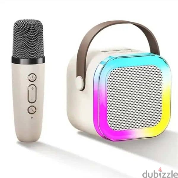 K12 Portable Karaoke Speaker with Wireless Microphone for Home Singing 1