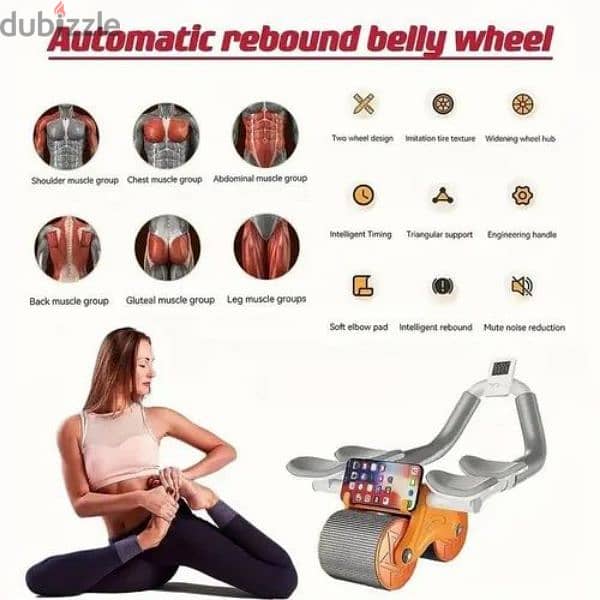 2 in 1  Roller Elbow Suport Automatic  Wheel  Roller for Abdominal Fat 7