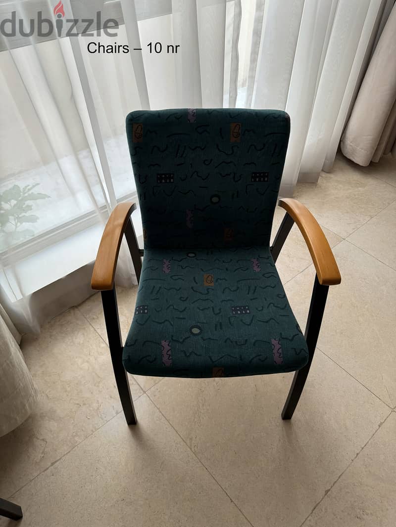 Chairs – 10 nr, 8 BHD per each 0