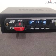 usb,bluetooth, fm,aux,+ bass and  treble equalizer (DC adapter,remote) 0