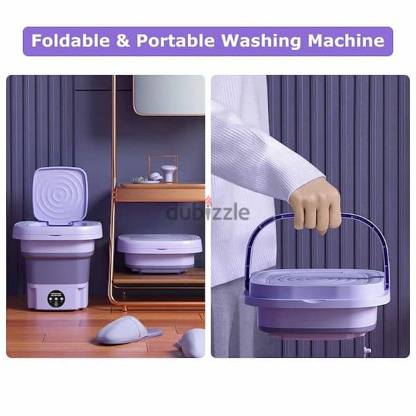 Folding Washing Machine Mini Automatic Clothes Wash Machine Portable 1