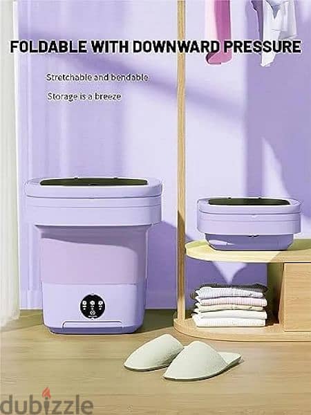 Folding Washing Machine Mini Automatic Clothes Wash Machine Portable 2