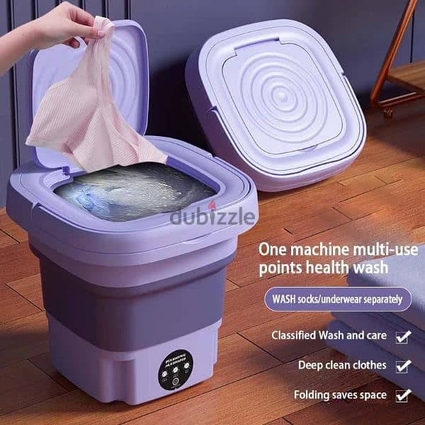 Folding Washing Machine Mini Automatic Clothes Wash Machine Portable 3