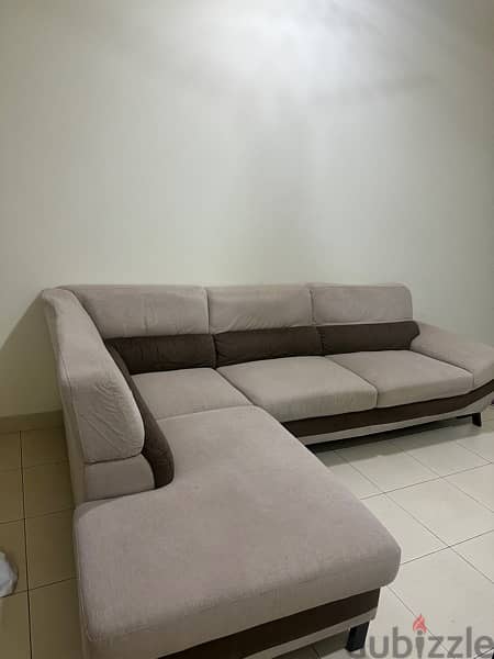 good condition  kind size bed and sofa set and Bahrain gas cylinder 2