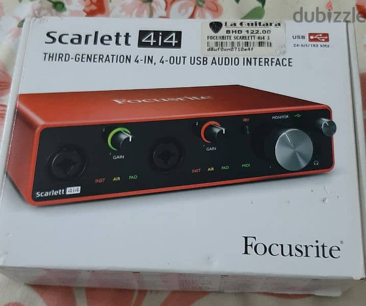 AUDIO STUDIO INTERFAEC FOCUSRITE 4I4 GENERATION 3 FOR SALE 3